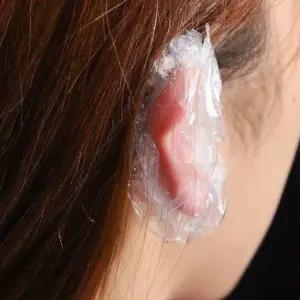 염색 파마 헤어팩 헤어랩 위생모 이어캡 세트 염색용 귀커버 비닐 일회용 덮개