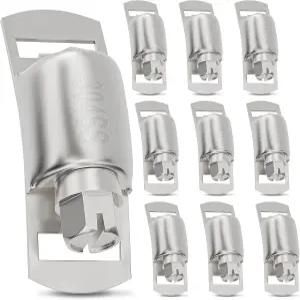 OURU 10팩 호스 클램프 스테인리스 스틸 강력 패스너 DIY 조절 가능한 대형 웜 기어 키트용 금속 나사 밴드