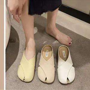 ONM 블로퍼 여성 여름 소프트 말랑 크로스 뮬 슬리퍼 3색