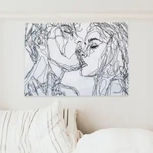 대형 패브릭 포스터 커플 S 벽장식 인테리어장식 가림천 테피스트리 인테리어액자