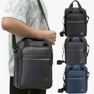 경량 멀티포켓 미니 크로스 숄더백 남성용 데일리 가로지퍼가방 가로지퍼크로스백