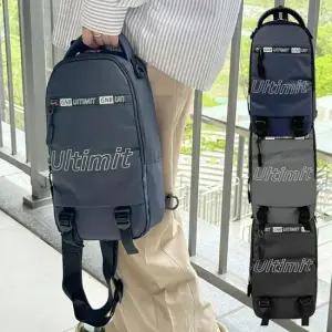 슬림 로고 포인트 데일리 슬링 백팩 남성용 경량 라운드슬링백 손잡이가방