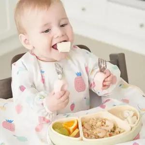 [모윰]자기주도 이유식 가운 식탁일체형 - 긴팔형