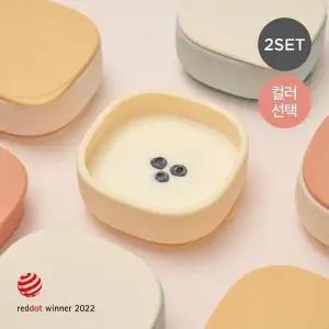 [모윰]실리콘 플레이트 자기주도 이유식 흡착볼 2개세트 - 컬러선택