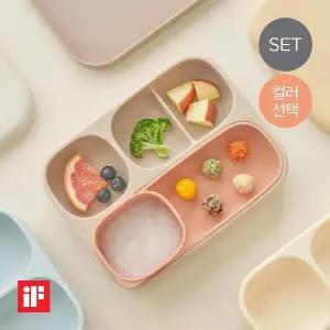 [모윰]실리콘 초강력 흡착식판+디바이더 플레이트 세트