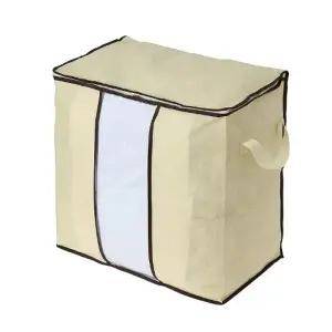 ( )원단 리빙포인트 의류 이불보관 정리함 아이보리 (50x28cm)