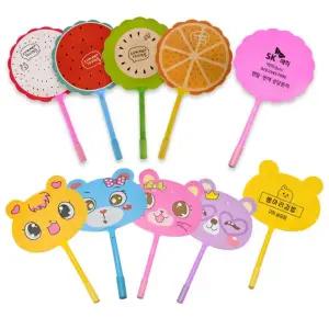과일 캐릭터 부채볼펜 펜 판촉물 사은품 답례품 인쇄가능