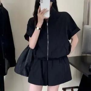 [라일리여성의류] Rly 여성트레이닝복 반팔 집업셋트 아노락세트 혹서기