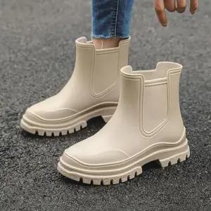 여성첼시부츠 통굽 장화 레인부츠 숏레인부츠 우