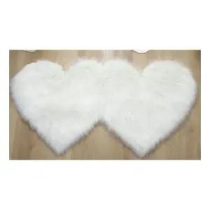 쌍하트 장모 발매트 90180 카페트 러그 거실 인테리어