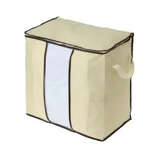 ( )원단 리빙포인트 의류 이불보관 정리함 아이보리 (50x28cm)