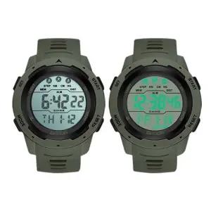 스티앙 그린 LED 방수 군대시계 스톱워치 전자시계 군인시계 전자시계 디지털시계