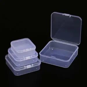 (사이즈 사이즈/대형 1개)정사각 투명 플라스틱 케이스 대형 1P 머리핀 정리함 다꾸 보관함 약 수납함 악세
