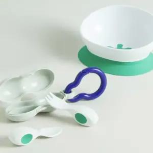 도들 아기 식기 흡착볼 초기 이유식 스푼 포크 세트