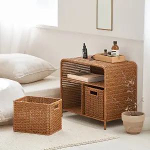 [동서가구] 라누 PP라탄 1단 와이드 수납장 DF927299