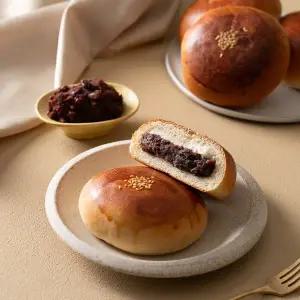 [신세계푸드][임박특가] 박준서 베이커리 명장 생크림/녹차 단팥빵 6개(3입*2팩)