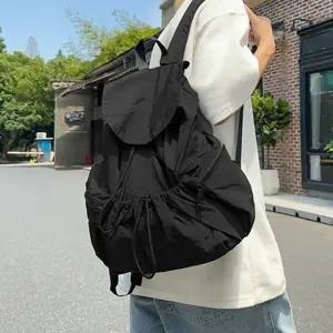 대용량 스트링 셔링 포켓 와이드 수납 내부공간 스트랩조절 데일리 백팩 6SS
