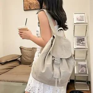 드로스트링 플랩 루즈핏 대용량 수납 여행 산책용 스트랩조절 보조포켓 백팩 6SS