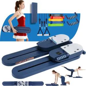 바이오코어 필라테스 리포머 보드 15-in-1 미니 기계 세트 다기능 및 접이식 코어 운동 앱 홈 오피스