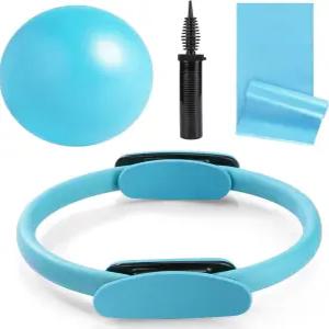 치카보 필라테스 링 서클 및 볼 세트 12인치 매직 9인치 소형 운동 저항 밴드 여성용 가정용 장비