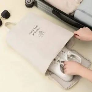 여행용 슈즈 파우치 케이스 신발 가방 베이지