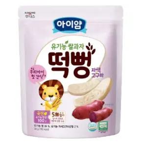 아이얌 유기농 쌀과자 자색고구마 떡뻥 30g, 6개
