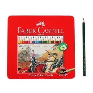 색연필 파버카스텔 24색 틴케이스 수채 색연필세트
