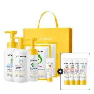 아토팜 키즈 목욕놀이 선물세트 (샴푸 460ml 1개 + 바디워시 460ml 1개 + 페이셜 클렌저 150ml 1개)+[증정]젤로션20mlx2개+프레쉬샴푸20mlx2개