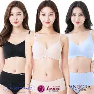 [비너스/비비안] 여름 쿨 무봉제 브라 여성 스포츠 심리스 여자 브래지어 속옷 빅사이즈 인견 탱크 탑 노와이어 스킨핏 누디 햄 팬티 세트 시원한 모달 편안한 베이직