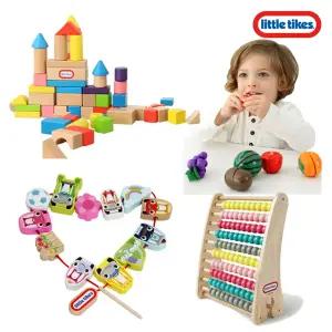 믿고 사는 명품 브랜드! 리틀타익스 원목 완구 / 원목 블럭 주방 자르기 수셈판 끈꿰기 외