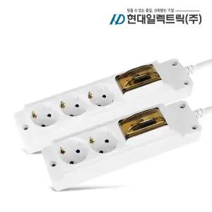 국산 4000W 고용량 멀티탭 2구 3구 에어컨 건조기 누전 배선 과부하 차단 전기 히터 에어콘 멀티 콘센트 차단기 1.5m 3m 5m 10m