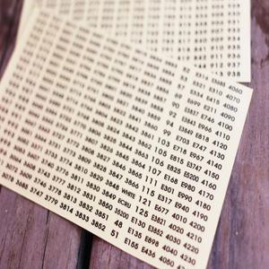 DMC 번호호환 투명 자수번호스티커