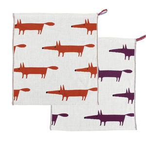 shmily 여우 일러스트 행주 욕실 유치원 어린이집 면 코튼 고리 타올 타월