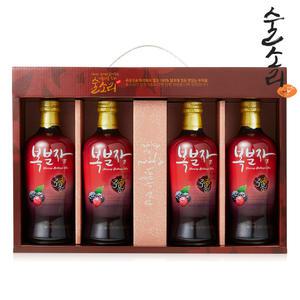 주몽 복분자주 375ml 13도 선물세트 2호 4병