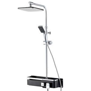 미리내 무타공 간편설치 선반형 해바라기샤워기(블랙)