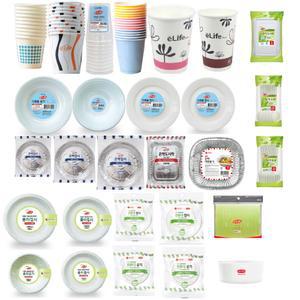 롯데 은박 종이 일회용 다회용 접시 수저 젓가락 종이컵 소주컵 다회용컵 분식용기 은박라면용기