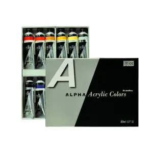 알파색채 실버전문가용아크릴12색50ml 147788