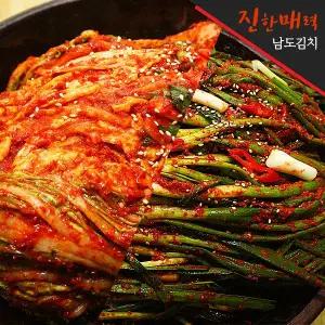 [진한매력 남도김치] 전라도 포기김치3kg + 파김치2kg