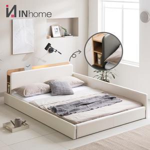 인홈 라온 LED 수납 저상형침대 국내제작 패밀리침대 가능