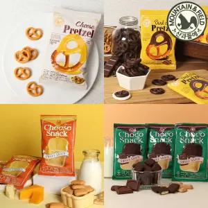 [산과들에] 30봉 초코건 치즈건 다크 밀크 초코프레첼 치즈프레첼 / 초콜릿 과자 간식