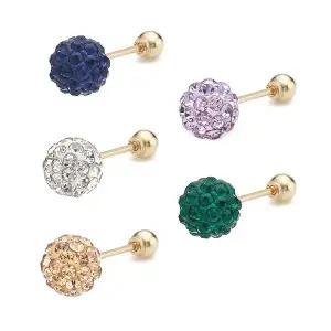 [도로시] 14k 컬러 스톤볼 피어싱(1개)_6mm