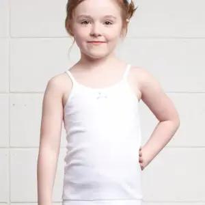 TRY 여아 끈런닝 5개세트 유아 흰색 아동런닝셔츠 아기민소매