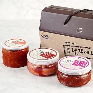 [지투지샵]3종 선물세트 웰빙백명란젓+더덕무침+낙지젓