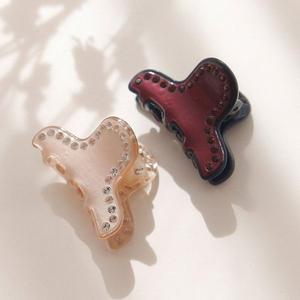 [바이데이지] 미니 와인 펄베이지 포인트 집게핀 Bh0529