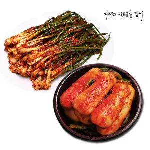 [자이담] 전라도 광신 총각김치 3kg + 파김치 2kg (총 5kg)