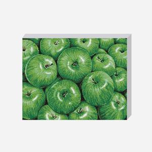 DIY 보석십자수 세트 재물의 청사과 40x50cm 과일 캔퍼스 액자형 비즈