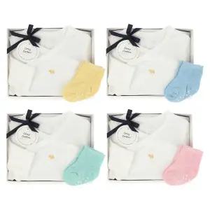 갤러리아 (임신축하,출산,백일,예쁜옷) 구름모달배내바디수트+컬러팝양말 6