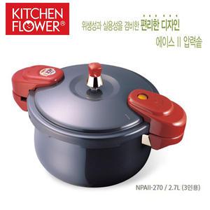 키친플라워 에이스2 NPA2-600 알루미늄 압력솥(6.0L) 11인용 가스 NPA2-350(3.5L) 5인용 경질압력솥