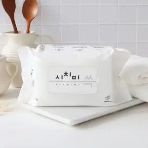 아기물티슈 50gsm 화이트 캡형 100매 x 20팩