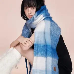 갤러리아 SNOW CHECK MUFFLER BLUE
